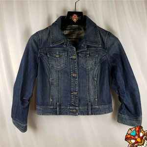 Georges Marciano Guess Womens Large Jean Jacket Acid Wash Denim EUC